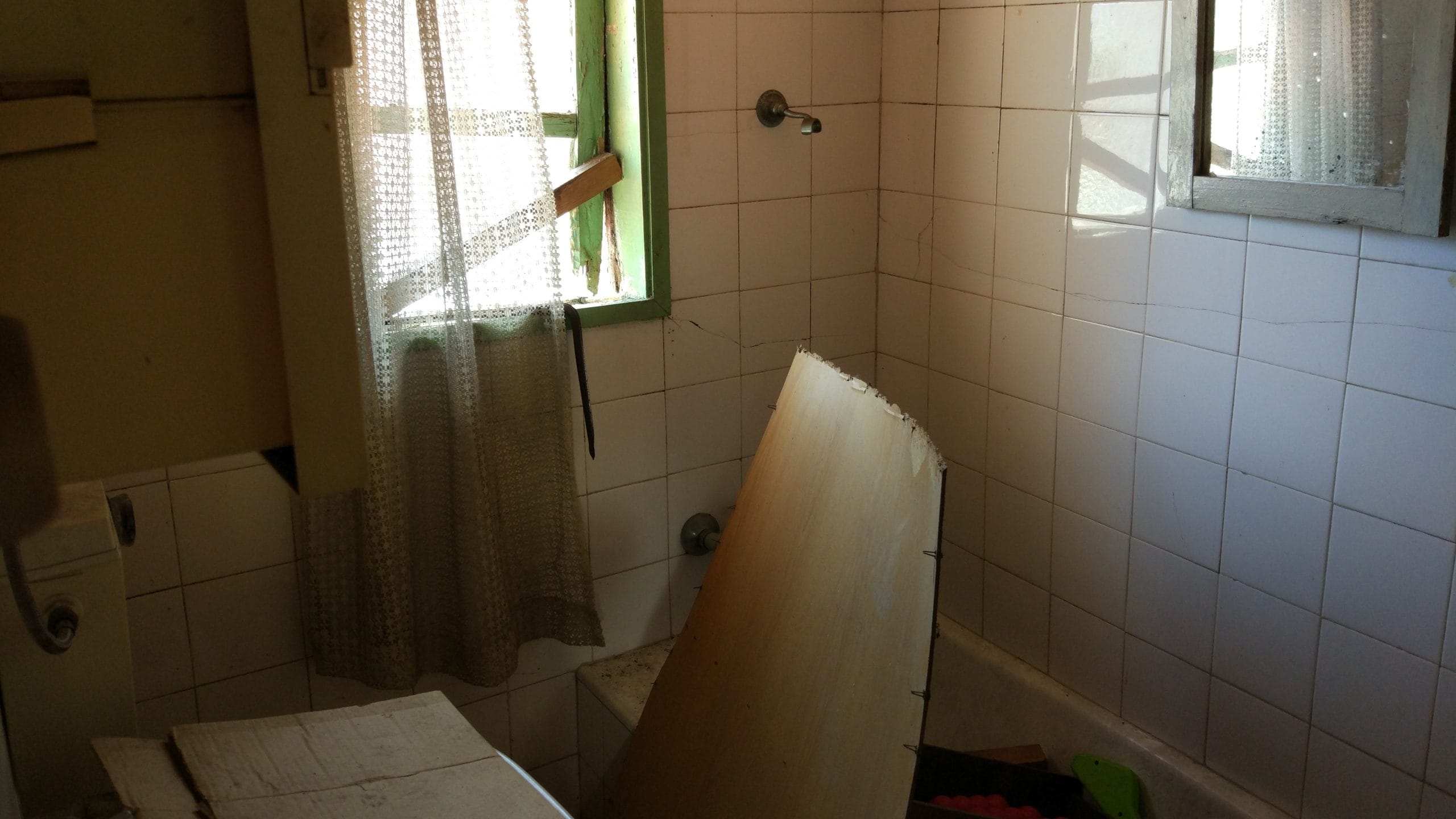 Broken bathroom