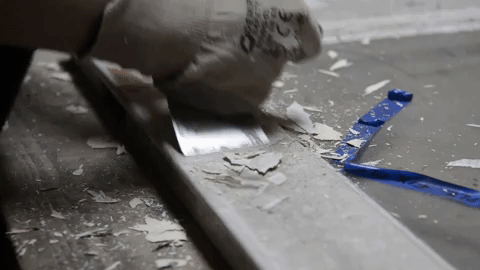 Scraping paint